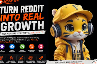 create authentic reddit seo post for ai game book brand app saas ecom business