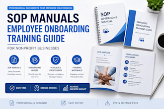 create sop manuals employee onboarding training guide for nonprofit businesses