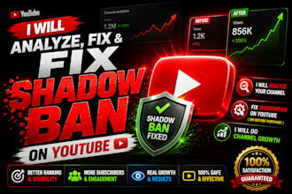 fix youtube shadowban and channel growth yt video promotion