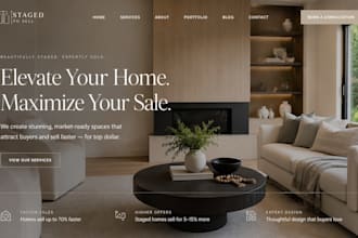 build wix home staging website squarespace property staging consultation website