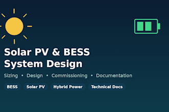 design and size your solar pv or battery storage bess system