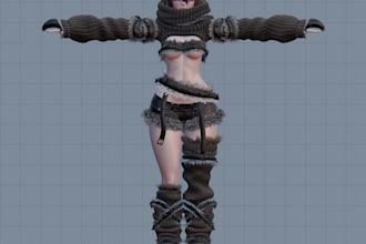create custom vrchat model, anime vrchat avatar, furry avatar for PC and quest