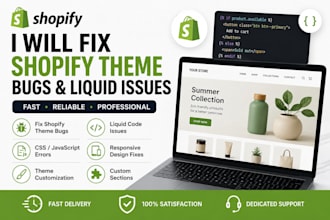 fix shopify theme bugs and liquid issues