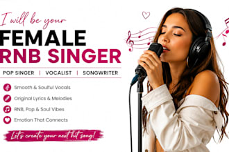 be your female rnb singer, pop singer female vocalist singer songwriter rnb song