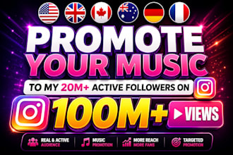 promote your music or sound on my 16m instagram followers, with instagram sound
