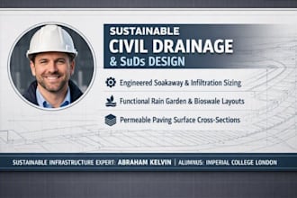 design sustainable civil drainage systems, suds and rain rain gardens