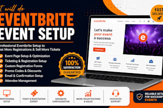 setup eventbrite event, event registration, ticketing and management