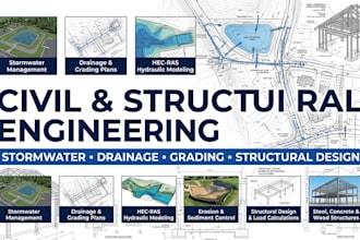 design stormwater drainage, grading plans, building drawing and load calculation