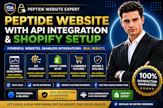 build a peptide website with API integration and