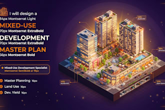 design a mixed use residential and commercial development master plan
