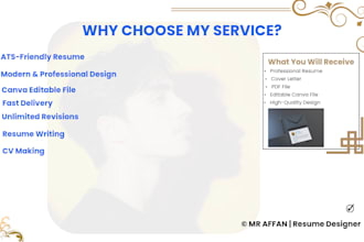 provide professional writing services for resume,CV and cover letter