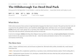 research and tier every parcel in your countys next tax deed auction