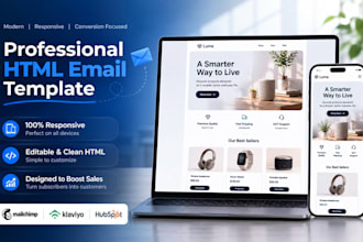 design professional HTML email template and newsletter