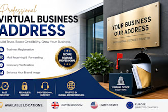provide virtual office address and registered business address