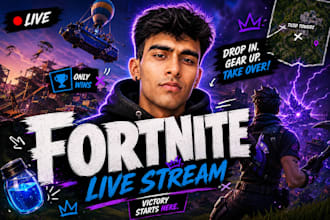 fortnite live streaming thumbnail