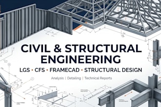 civil engineering structures, technical reports and cfs framing in framecad