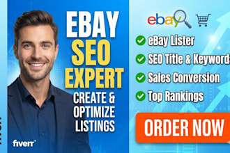 create and optimise ebay product listings with SEO ebay