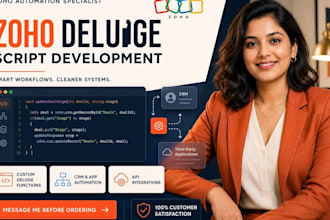 develop and implement custom deluge functions in zoho
