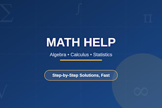 be your expert math tutor for algebra, calculus, and stats