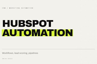 set up your hubspot CRM with automated workflows and lead scoring