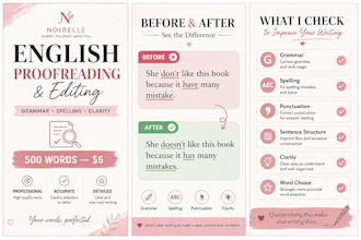 proofread and edit english texts