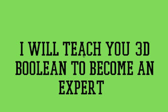 teach you 3d boolean