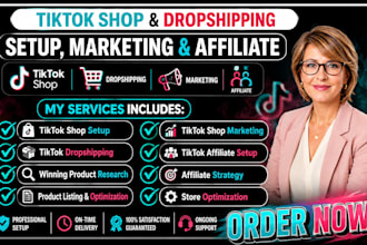 setup tik tok shop, tik tok marketing, dropshipping  to boost your sales