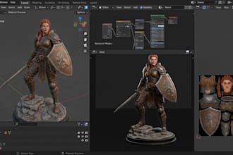 model and rig 3d roblox characters, game assets, texture, 3d asset animation