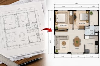 floor plan redraw PDF to dwg autocad drafting blueprint to cad real estate plan