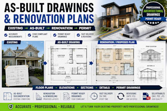 create as built drawings and renovation permit plans