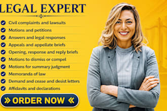 create legal documents, legal motion, agreement and contract