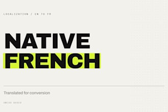 translate and adapt your website or landing page into native french