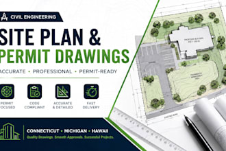 civil engineering site plan city permits drawings in connecticut michigan hawaii
