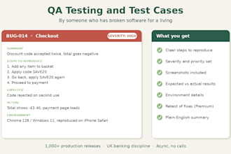 write test cases and QA test your app