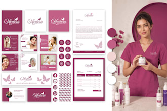 design business logo, brand style guide and complete branding kit