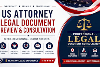 provide US attorney legal document review and consultation
