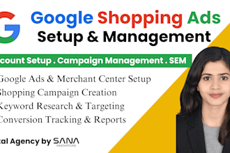 provide google SEM services for your shopify and etsy store