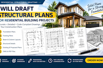 draft structural plans for residential building projects