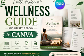 design a wellness guide and lifestyle ebook in canva