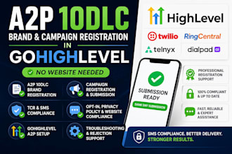 a2p 10dlc compliance gohighlevel sms approval 10 dlc a2p tcr complaince twilio