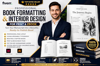 do book formatting, manuscript formatting and  book editing