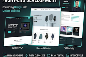 build a modern responsive personal portfolio or landing page