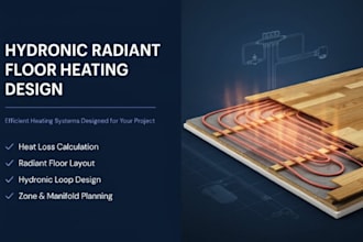 design hydronic radiant floor heating system with loss calculation