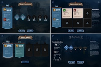design responsive unreal engine game UI, hud and menus