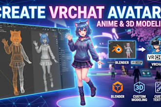 create vrchat anime avatar using blender for custom 3d character modeling