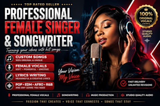 be your female pop singer female vocalist edm singer songwriter female singer