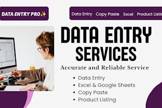 do data entry and product listing