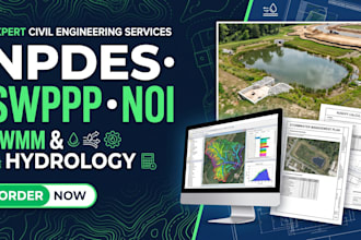 prepare npdes swppp noi swmm hydrology report