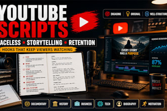 write engaging youtube scripts for faceless and storytelling videos