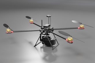 design ai camera drone smart device 3d cad model in fusion 360 for manufacture